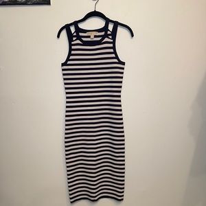 MK sleeveless striped midi dress
